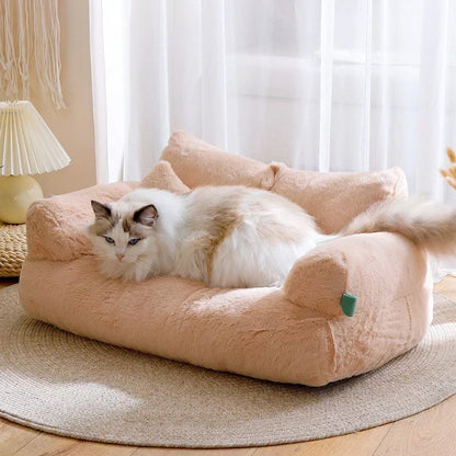 Cat Bed House Plush Dog Sofa Beds Washable Warm Pet Dog Nest Cat Beds Sofa Comfortable Cats Cushion Dog Sleep Winter Furniture