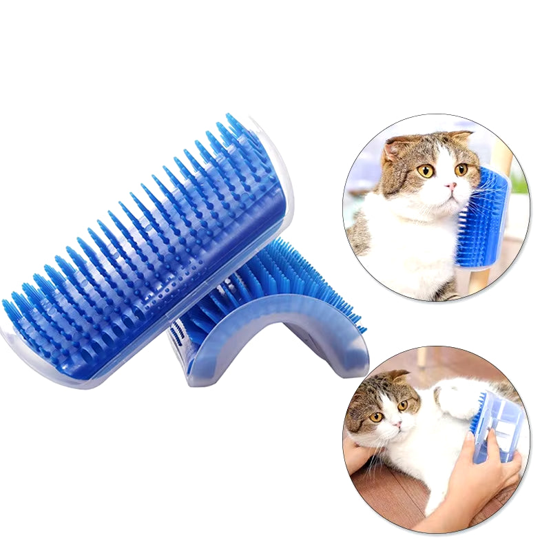 Cat Brush Comb Cat Toy with Catnip Cat Wall Brush Corner Cat Massage Self Groomer Comb Cat Rub the Face with a Tickling Comb Pet