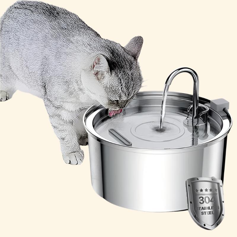 3.2L Cat Automatic Water Dispenser Pet Smart Induction Water Feeder USB with Filter Stainless Steel Dog Feeder Pet Supplies