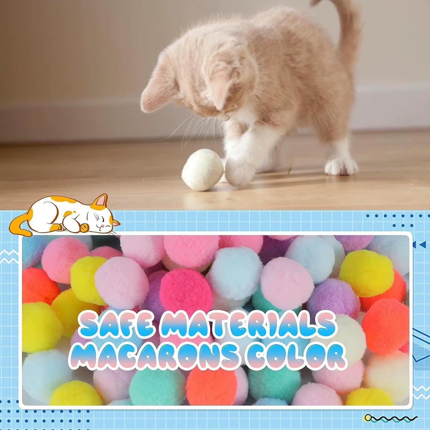 Cat Toys Interactive Toy Mini Shooting Gun Games Stretch Plush Ball Toys Pet Kitten Creative Pet Supplies