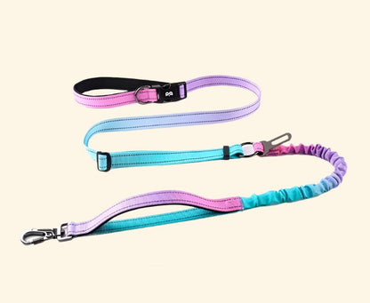 Stretchable Dog Leash, Reflective Multi-Functional Explosion-Proof Impact Car Dog Leash, Suitable for Outdoor Hiking, Running