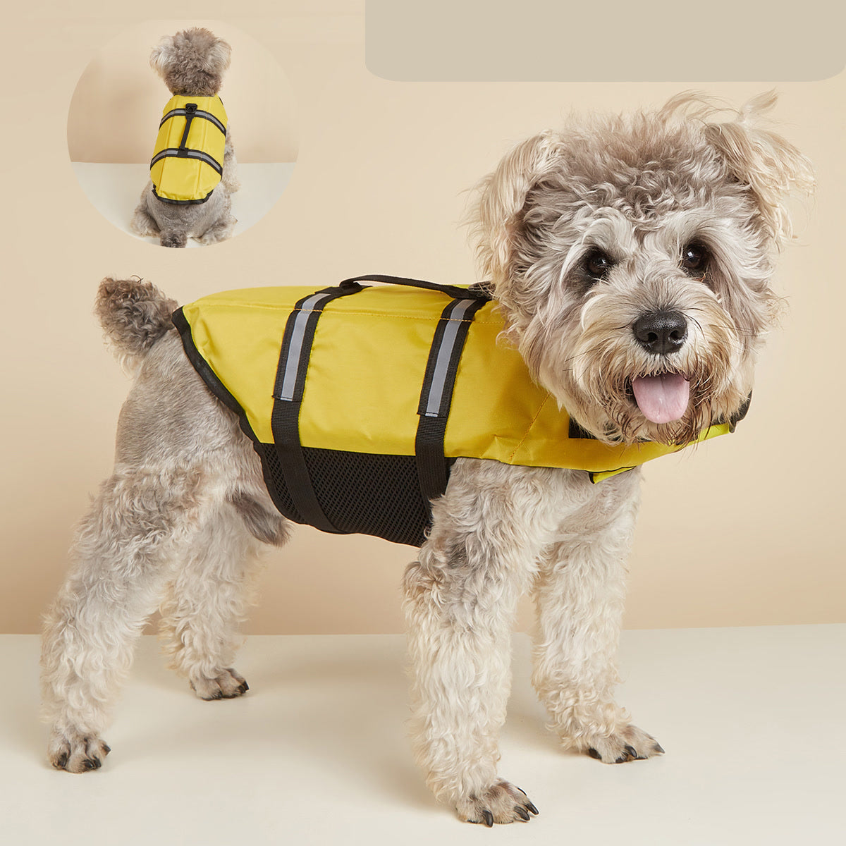 Dog Life Jacket Reflective Adjustable Summer Large Dogs Swimwear Safety Vest Surfing Sailboat Enhanced Buoyancy Pet Life Jacket