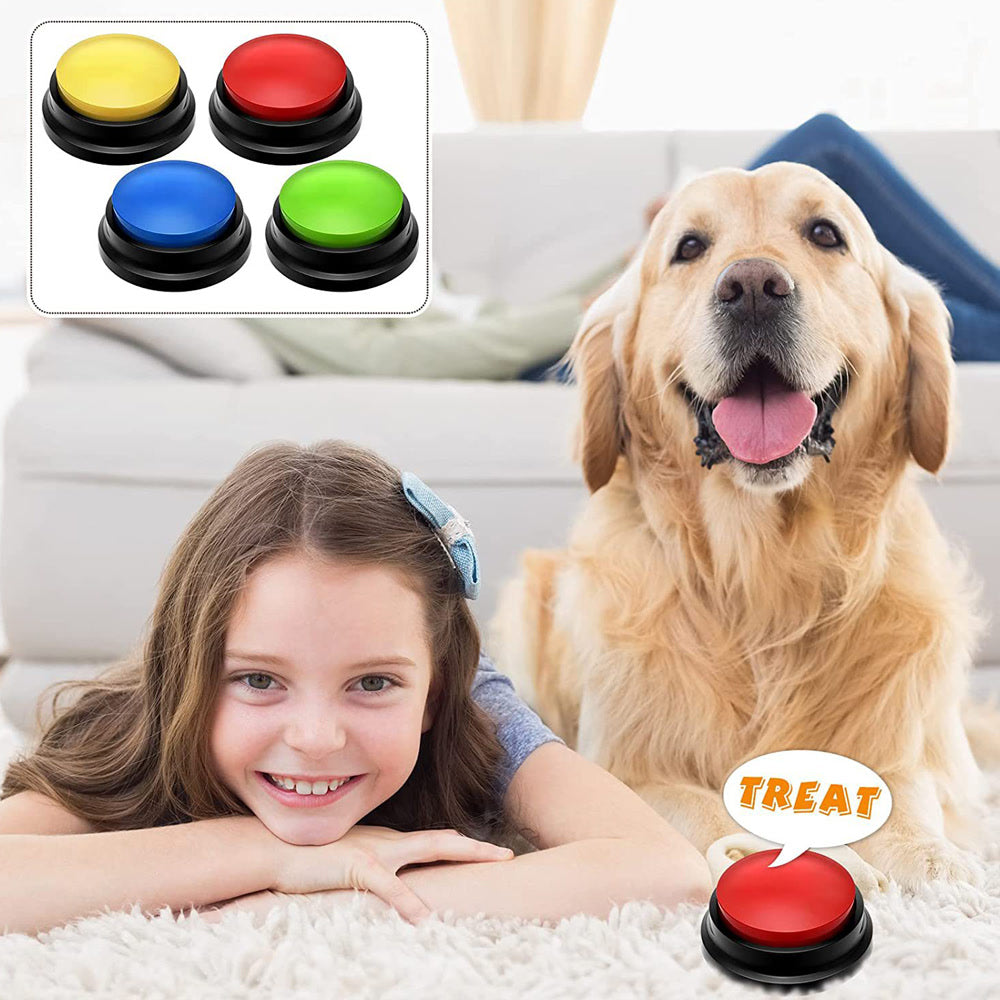 Pet Sound Box Recordable Talking Button Pet Voice Recorder Talking Toy for Dog Communication Training Tool Speaking Buttons