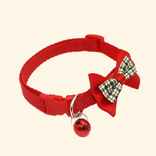 10-1PCS Pet Collars Pet Bow Bell Collars Cute Cat Collars Pet Supplies Multicolor Adjustable Pet Dressing Tool Pet Accessories