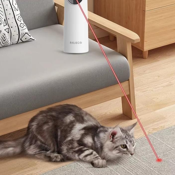 ROJECO Automatic Cat Toys Interactive Smart Teasing Pet LED Laser Indoor Cat Toy Accessories Handheld Electronic Cat Toy for Dog