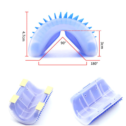 Cat Brush Comb Cat Toy with Catnip Cat Wall Brush Corner Cat Massage Self Groomer Comb Cat Rub the Face with a Tickling Comb Pet